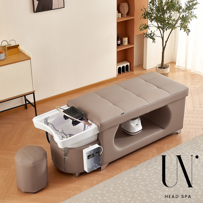 Notre table head spa hikari avec lavabo en céramique équipement head spa disponible en Europe et en Suisse